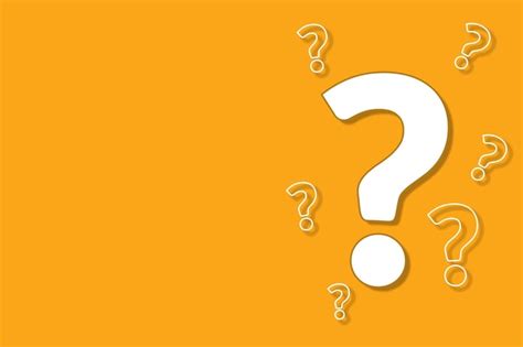 Premium Vector Orange Question Mark Background With Text Space