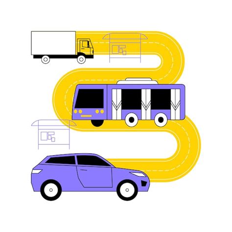 Ilustración de vector de concepto abstracto de transporte de superficie