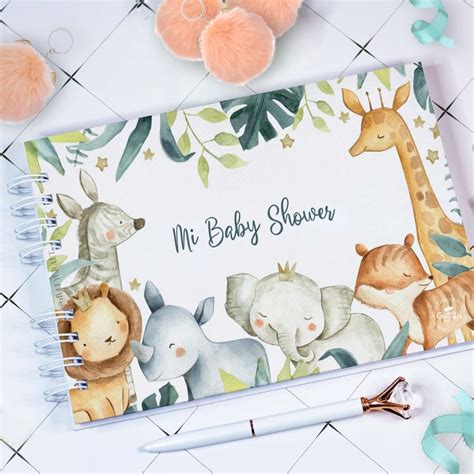 Baby Shower Libro De Firmas Album De Buenos Deseos Generico