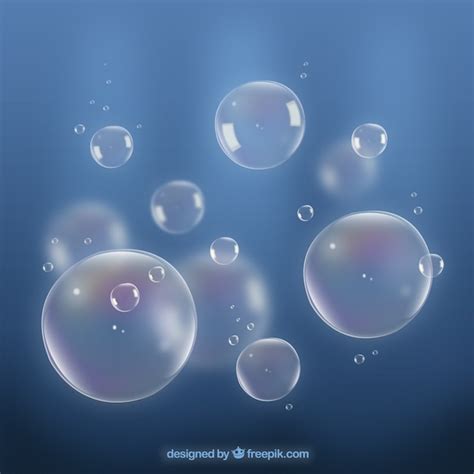 Realistic Bubbles Background Vector Free Download