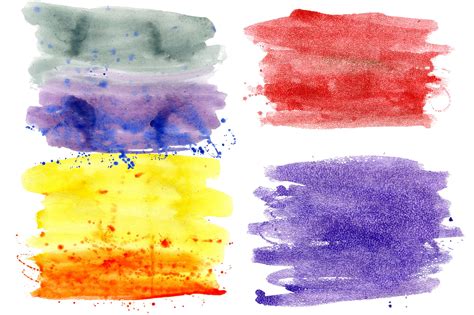 Watercolor Brush Strokes By Watercolor fantasies | TheHungryJPEG