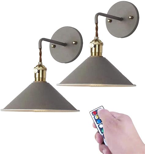 Gling Packs Industrial Vintage Farmhouse Wall Lamp Led Remote