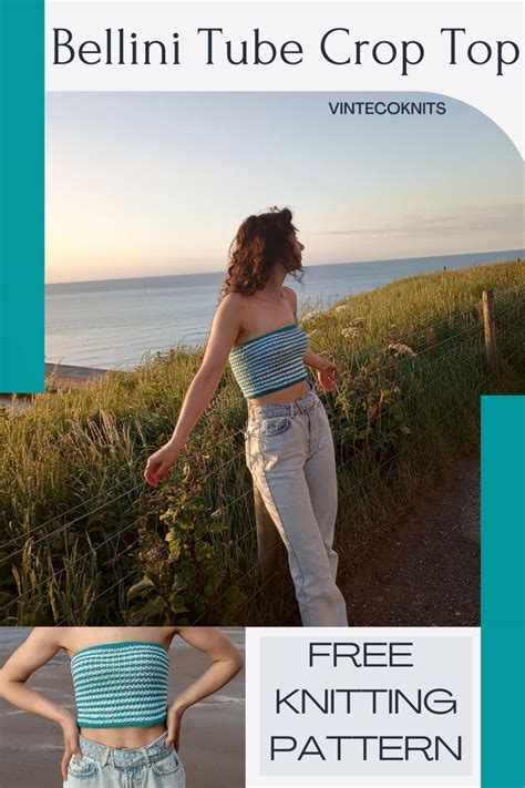 A Knitted Tube Crop Top For Summer Free Knitting Pattern Perfect For