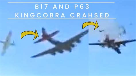 P 63 B 17 Two Collide Mid Air During Wings Over Dallas Airshow