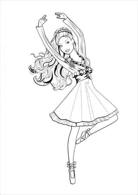 Barbie Ballerina Coloring Page