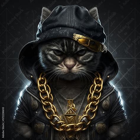 Gangsta Cat Created By Ai Cat Иллюстрация Stock Adobe Stock