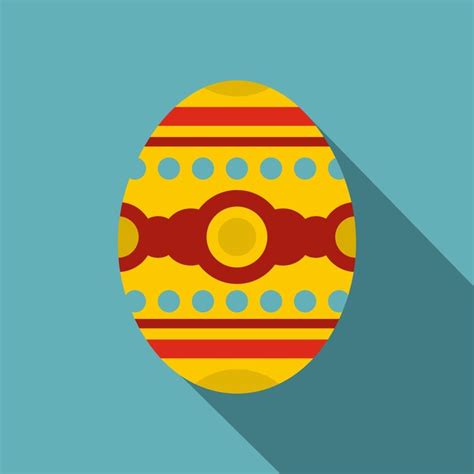 Premium Vector Beautiful Easter Egg Icon Flat Illustration Of