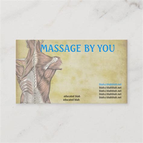 Massage Therapist Business Card Template Zazzle