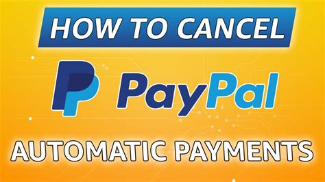 How To Cancel Paypal Automatic Payments YouTube