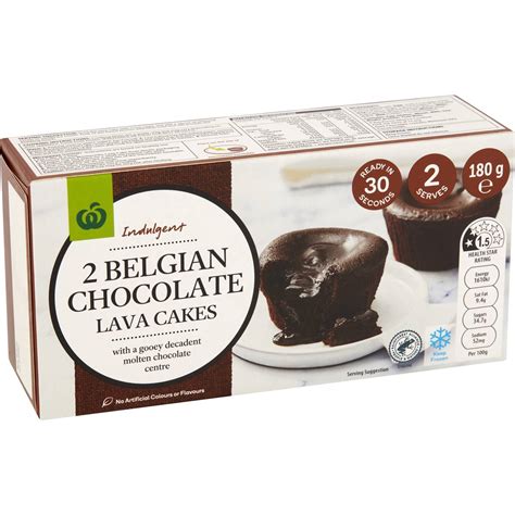 Woolworths Belgian Chocolate Lava Cake 2 Pack 180g Woolworths