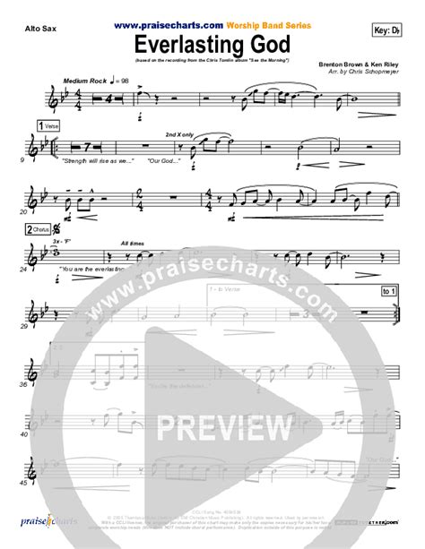 Everlasting God Alto Sax Sheet Music Pdf Chris Tomlin Praisecharts