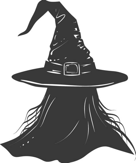 Silhouette Witch hat black color only 44445674 Vector Art at Vecteezy