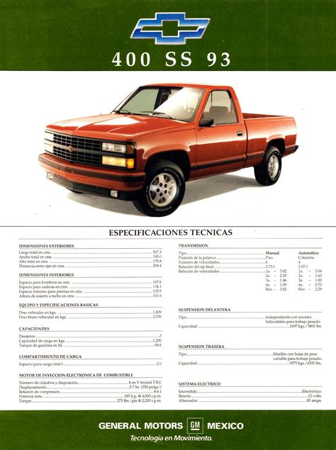 1993 Chevrolet 400SS Maxi Cab Brochure