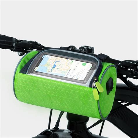 Stuurtas Voor Fiets Fietstas Voor Stuur Groen Met Touchscreen Pvc