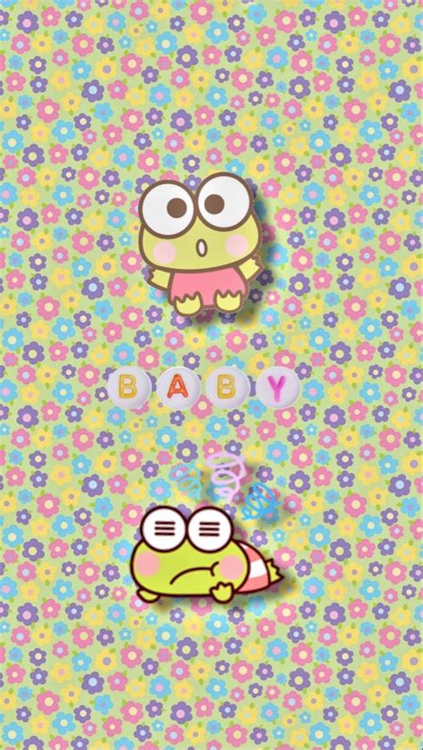 Keroppi Cute Aesthetic Wallpaper💚🤍 In 2022 Twitter Backgrounds Hello Kitty Sanrio