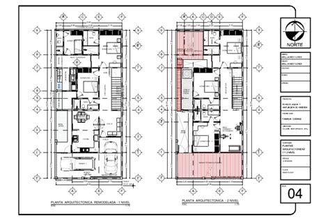 04 Planta Arquitectonica 1 Y 2 Nivel Pdf