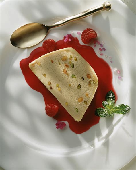 Nougat Glace Au Coulis De Fruit Rouge Nougat Ice Cream With Summer