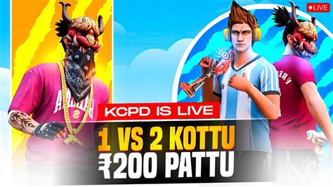 Kcpd Is Live Free Fire Live In Telugu V Kottu Patturoad To K