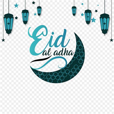 Eid Al Adha Vector PNG Images Calligraphy Art Of Eid Al Adha Moon Star