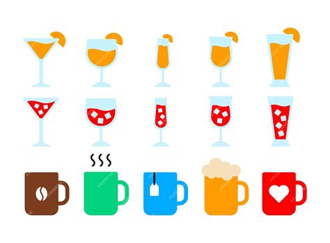 Premium Vector Drink Vector Icon Illustration Collection