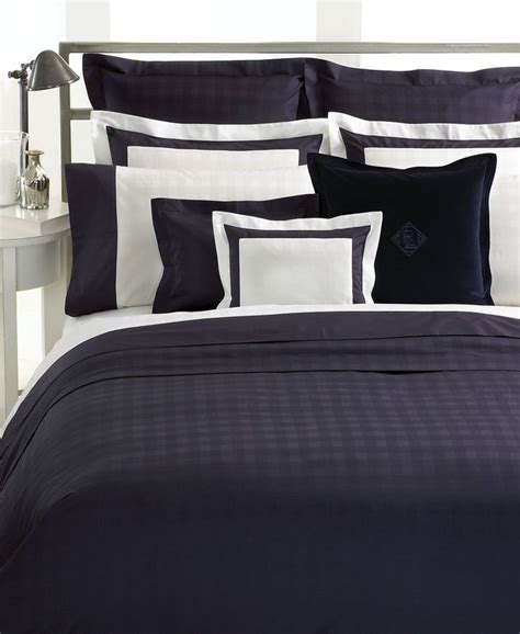 Closeout Lauren Ralph Lauren Bedding White Glen Plaid King Fitted