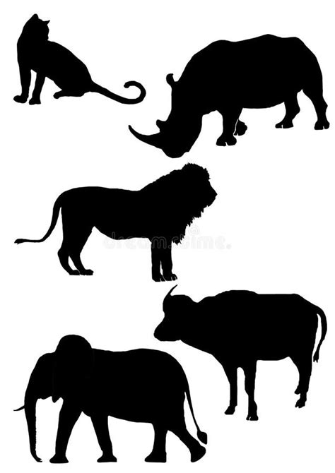 Animals Big Five Stock Illustrations – 1,016 Animals Big Five Stock ...