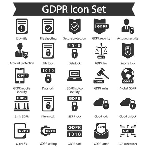 Gdpr Icon Pack 4493446 Vector Art At Vecteezy