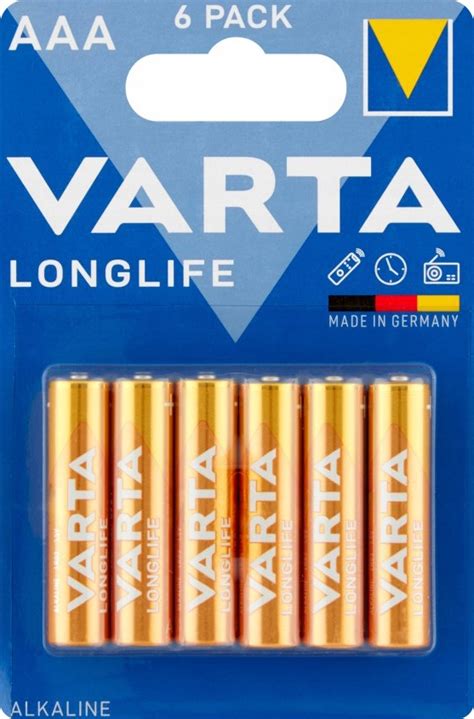 X Varta Baterie Alkaliczne Longlife Lr Aaa Sklep Opinie Cena W