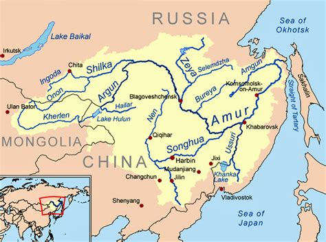 Maps of Rivers in China - Free Printable Maps