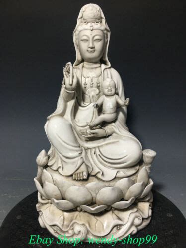 Rare Old China Dehua White Porcelain Kwan Yin Guan Yin Goddess Boy