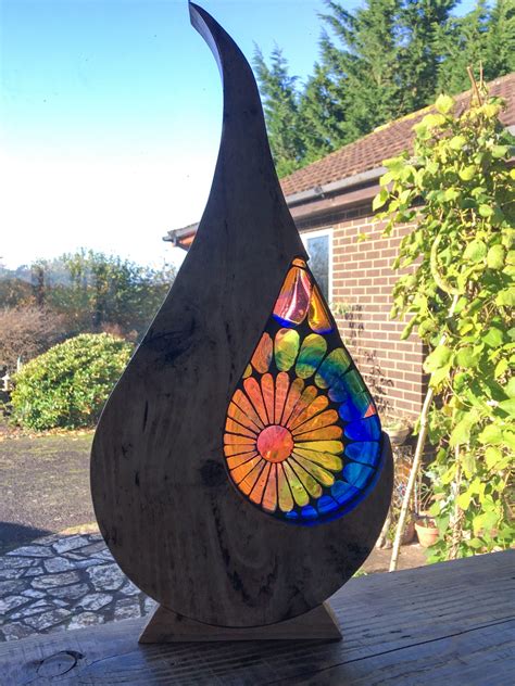 Stained Glass Mosaic Wood Sculpture Siobhan Allen