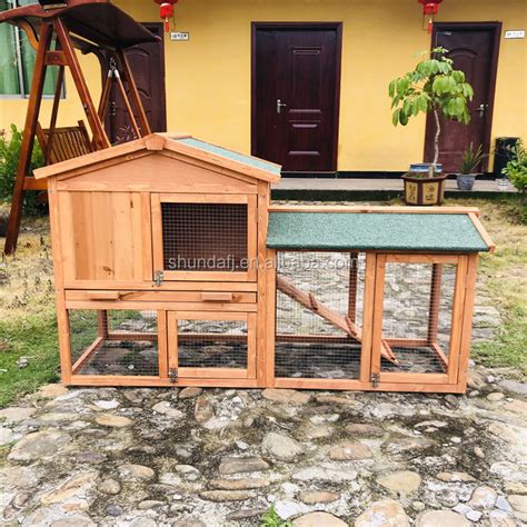 Sdr003 Wooden Rabbit House Rabbit Cage Outdoor Rabbit Hutch With Slide ...