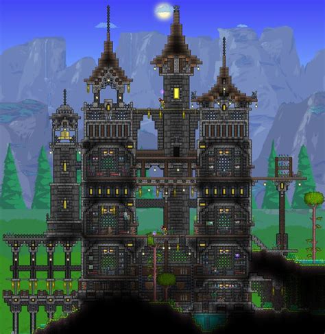 My Castle In The Jungle Imgur Terraria Castle Terraria House Ideas