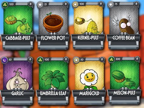 Every Seed Packet From Pvz 1 As Fighter Cards From Sgm Rplantsvszombies