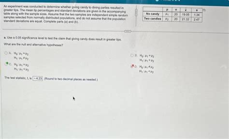 Solved An Experiment Was Conducted To Determine Whether Chegg