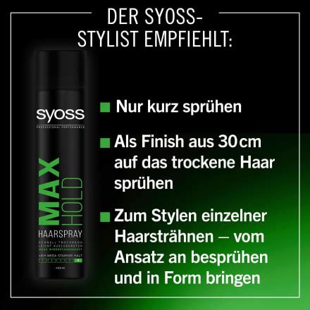 Syoss Haarspray Max Hold 400 ml dauerhaft günstig online kaufen dm de