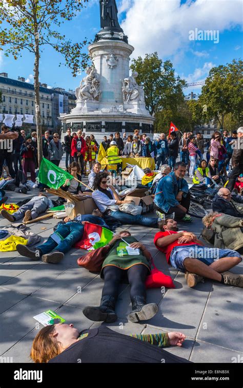 Paris France Public Ecology Demonstration International Ngo Anti