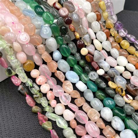 6 8mm Natural Gemstone Chip Bead Smooth Freeform Chip Nugget Beads