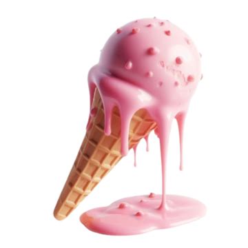 Melting Ice Cream In A Cone Design Image And Clipart Melting Ice Cream