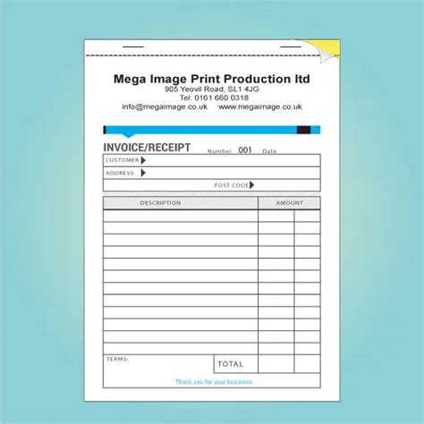 Personalised Ncr Duplicate Invoice Book Megaimage Co Uk