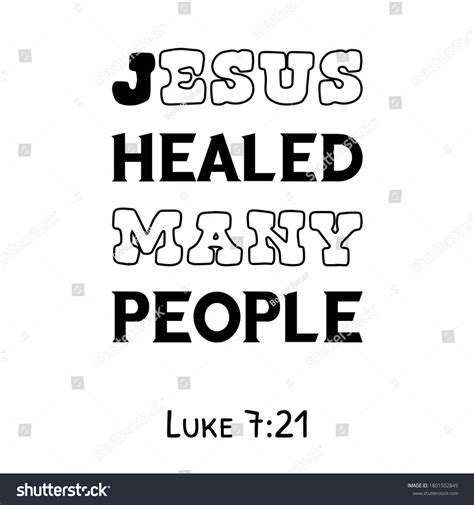 Jesus Healed Many People Bible Verse Stock Vector Royalty Free