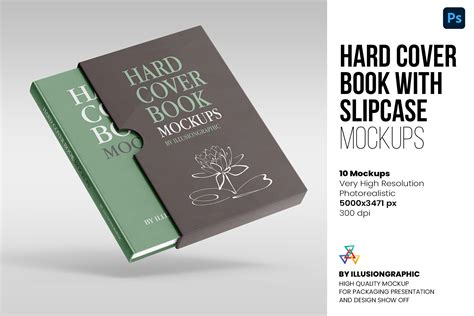 Hard Cover Book With Slipcase Mockup Book And Magazine Mockups