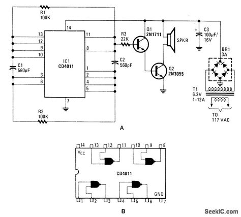 ULTRASONIC_PEST_REPELLER_II - Basic_Circuit - Circuit Diagram - SeekIC.com