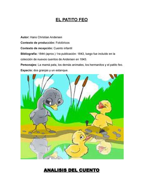 Patito Feo Cuento