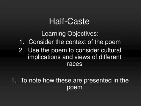 PPT - Half-Caste PowerPoint Presentation, free download - ID:2982270