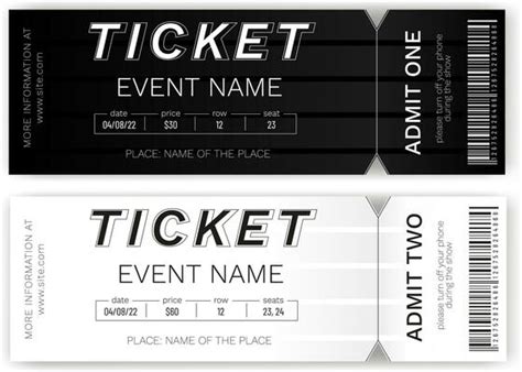 Concert Ticket Template Vector Art, Icons, and Graphics for Free Download