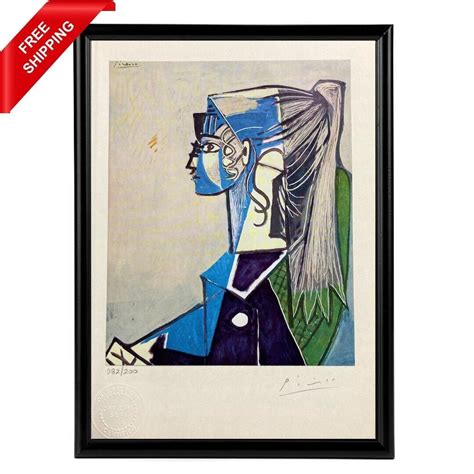 Pablo Picasso Portrait Of Sylvette David Original Hand Signed Print With Coa Antique Price