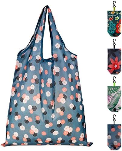 Luxja Reusable Shopping Bags Set Of Foldable Grocery Bags With