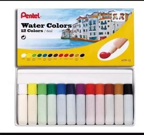 Estojo Tinta Aquarela Bisnaga Pentel 12 Cores Htp 12 MercadoLivre