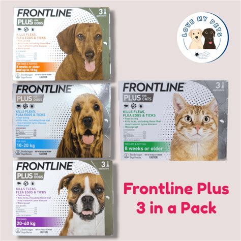 Frontline Plus For Dogs - 3 Doses - Love My Pets